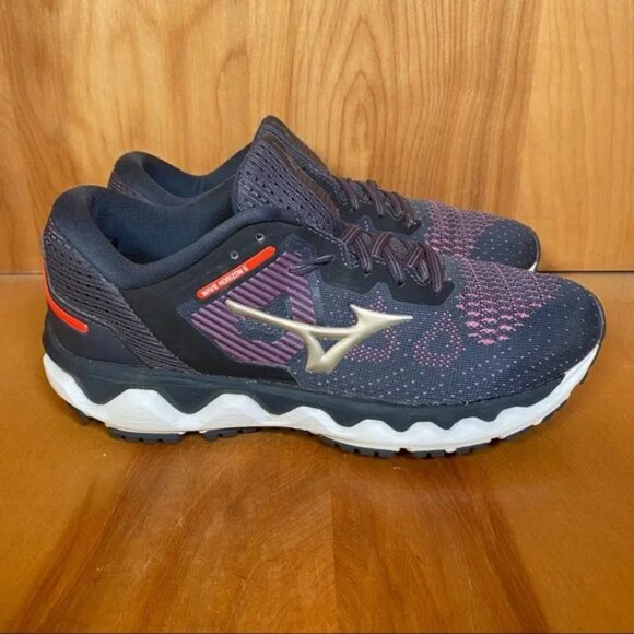 Mizuno Wave Horizon 5 Blue Purple Athletic Shoes Size 8 - Picture 1 of 8